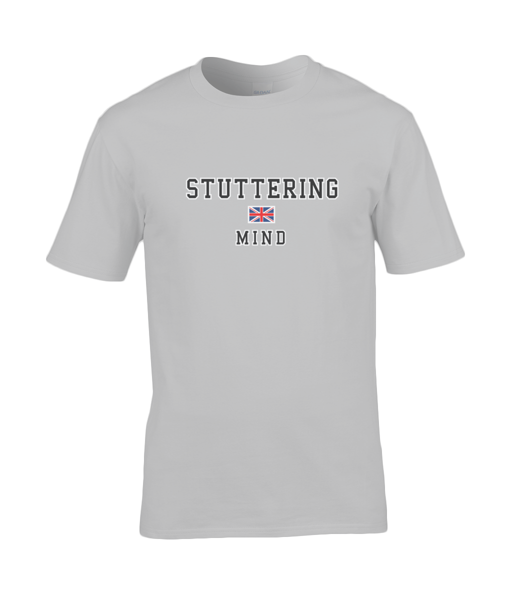 Download Gildan Premium Cotton T-Shirt UK Grey - Stuttering Mind